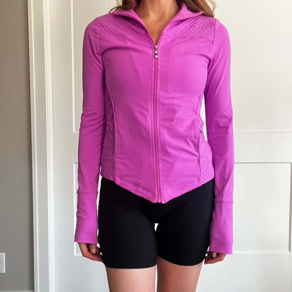 Athleisure Vibrant Pink Zip-Up Jacket